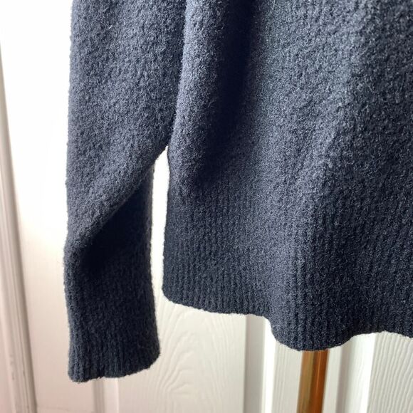 Aritzia Wilfred Free Navy Funnel Neck Tunic Oversized Sweater Size S - Picture 5 of 10